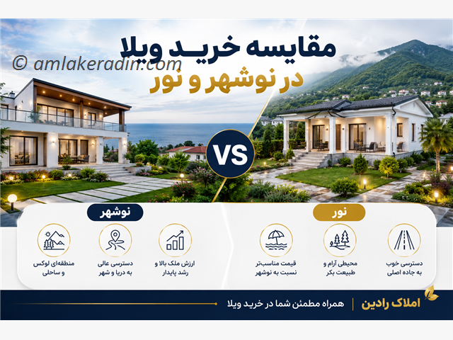 مقایسه خرید ویلا در نوشهر و نور