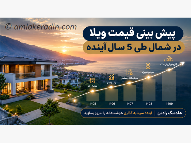 پیش بینی قیمت ویلا در شمال طی 5 سال آینده