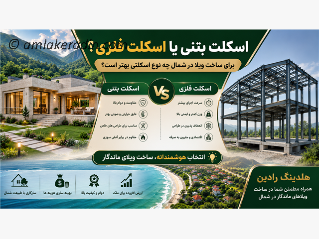 اسکلت بتنی یا اسکلت فلزی؟ برای ساخت ویلا در شمال چه نوع اسکلتی بهتر است؟