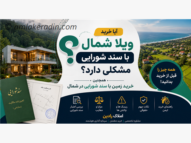 آیا خرید ویلا شمال با سند شورایی مشکلی دارد؟ همچنین خرید زمین با سند شورایی در شمال